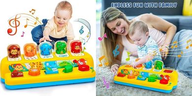 Interactive Musical Animal Toys: Montessori STEM Learning for Toddlers (1-2 years)
