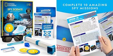 National Geographic Spy Science Kit: 10 Secret Missions & Spy Gadgets
