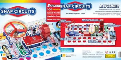 Snap Circuits Jr. SC-100: 100+ Project Electronics Kit for Kids (8+)
