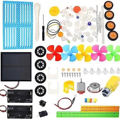 Solar & Electric Motor Science Kit for Kids
