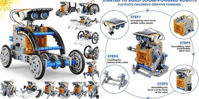 STEM Solar Robots: 13-in-1 DIY Science Kit for Kids (8-12)