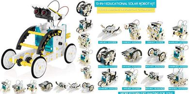 Kidwill Solar Robot Kit: 13 STEM Activities, DIY Assembly