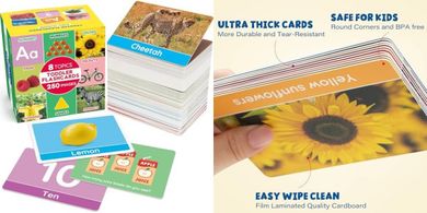 BenBen Toddler Flash Cards: 125+ Thick, Double-Sided Learning Cards