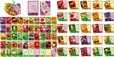 Fruit & Veggie Learning Flash Cards (45 pcs, waterproof)