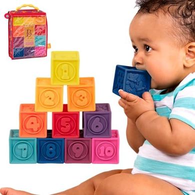 B. toys Soft Baby Blocks: Stack, Build, Learn (6+ months)
