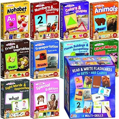 Jumbo Flash Cards: Alphabet, Numbers, Shapes, & More (Toddlers-Grade 2)