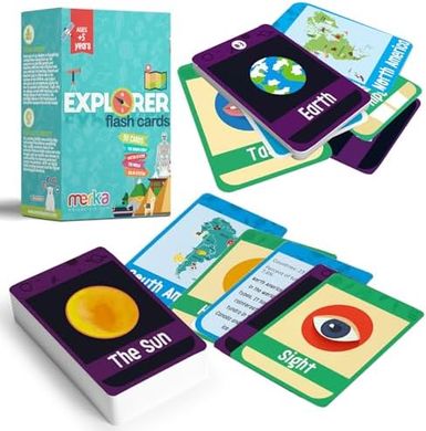 Merka Science Flash Cards: Solar System, Human Body, Geography for Kids
