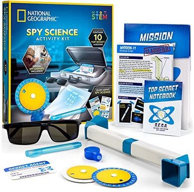 National Geographic Spy Science Kit: 10 Secret Missions & Spy Gadgets
