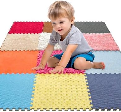 Sensory Floor Tiles: Interlocking Mats for Tactile Play & Exploration
