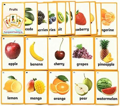 Fruit & English Flashcards for Preschoolers
