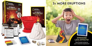 National Geographic Ultimate Volcano Kit: 3X More Eruptions, STEM Fun