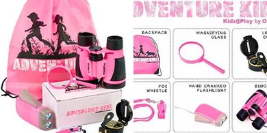 Adventure Kidz Explorer Kit: Binoculars, Flashlight, Compass, More!