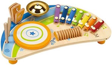 Hape Mighty Mini Band: Wooden Percussion Instruments for Kids