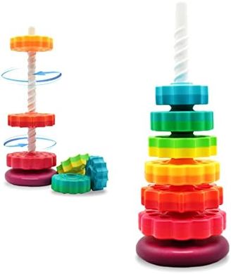 Rainbow Stacking & Spinning Sensory Toys (1-3 years)
