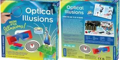 Thames & Kosmos Optical Illusions STEM Experiment Kit | 35 Amazing Optical Experiments | Explore Physics of Light, Optics, Perception | Includes 3D Glasses | Build a Camera Obscura | for Ages 8+