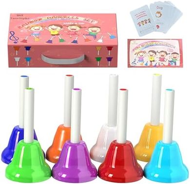 8-Note Handbell Set with Songbook: Musical Toy for Kids
