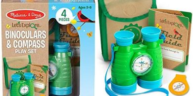 Melissa & Doug Explorer Binoculars & Compass Play Set for Kids (Ages 3+)
