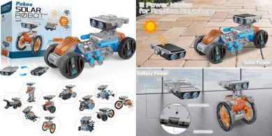 Solar Robot Kit: 12 DIY Science Projects for Kids (8-12)
