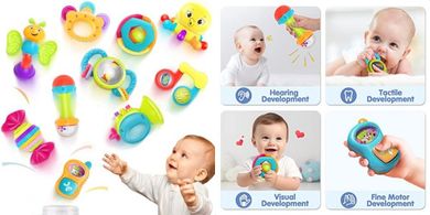 iPlay iLearn Baby Rattle & Sensory Toy Set (10pcs)
