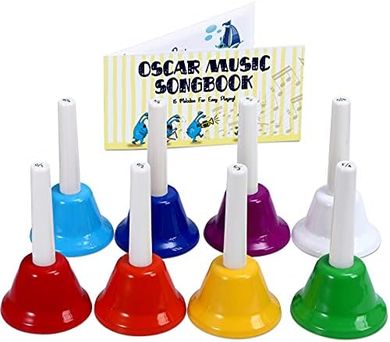 Colorful 8-Note Handbells: Kids