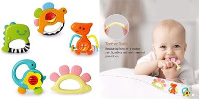 Baby Sensory & Developmental Rattle & Teether Set (0-12 Months)
