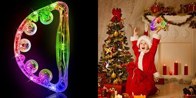 LED Light-Up Tambourine: Musical Toy for Kids & Adults
