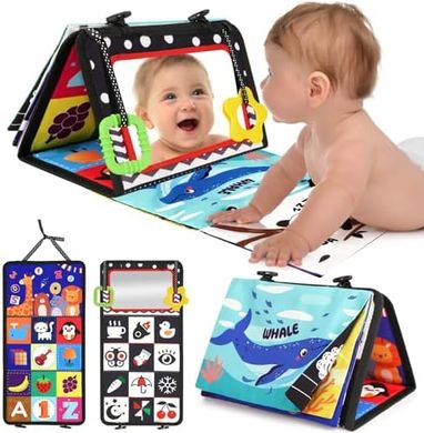 Black & White High-Contrast Baby Tummy Time Toys (0-12 months)