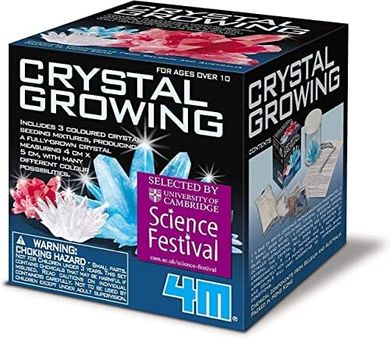 Crystal Growing Science Kit: 3 Colors, STEM Fun for Ages 10+
