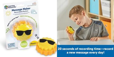 Recordable Sunshine Button: Social-Emotional Learning Toy