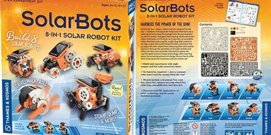 SolarBots 8-in-1 Solar Robot STEM Kit: Build 8 robots, learn solar energy.
