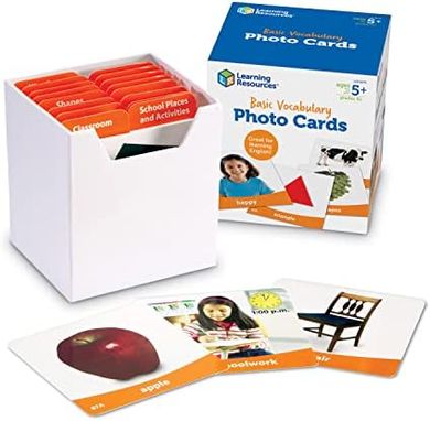 Basic Vocabulary Photo Cards: Fun Educational Game for Kids (Ages 5+)

