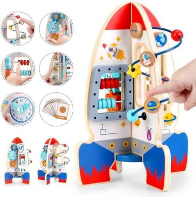 Montessori Baby Activity Cube: 6-in-1 Sensory & STEM Learning Toy
