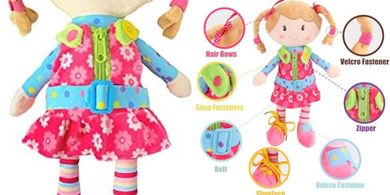 Sugar Snap Learn-to-Dress Toddler Doll (15")