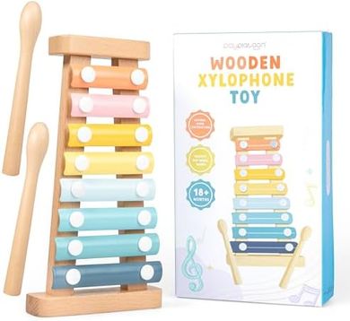 Montessori Xylophone for Toddlers (1-3): Boho Baby Musical Toy
