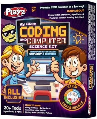 Playz My First Coding Kit: Puzzles Teach Binary, Encryption, & Algorithms