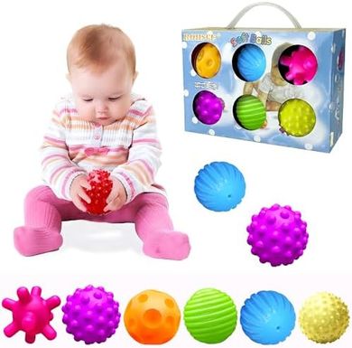 Sensory Ball Gift Set: Soft, Textured Balls for Babies (6-Pack)