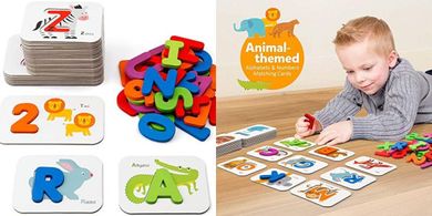 Coogam Montessori ABC & Number Flashcards & Puzzles for Preschoolers (Ages 3-5)