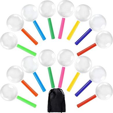 Elcoho 16-Pack Colorful Magnifying Glasses Party Favors/Educational Toys