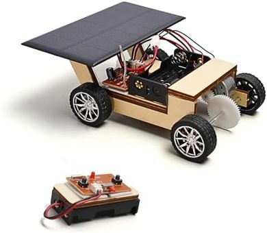 Solar-Powered STEM Car Kit with Remote: Educational Toy (Ages 8-12)