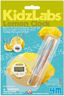 Lemon-Powered Clock Science Kit for Kids & Teens