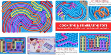 Sensory Fidget Toys & Activity Board for Kids (3+)