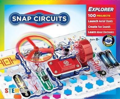 Snap Circuits Jr. SC-100: 100+ Project Electronics Kit for Kids (8+)