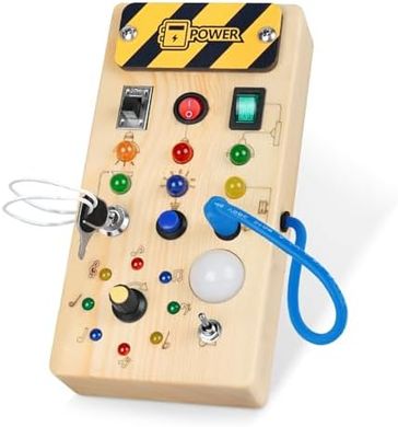 Montessori LED Busy Board & Sensory Toys for Toddlers (1+)
