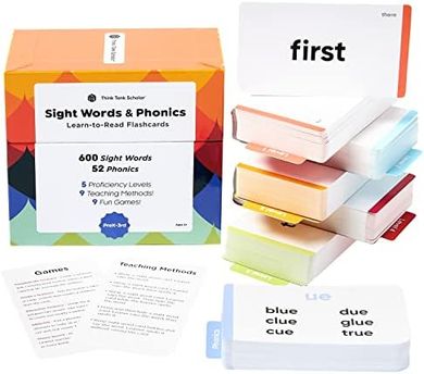 Scholar Sight Word & Phonics Flash Cards (Preschool-3rd Grade)