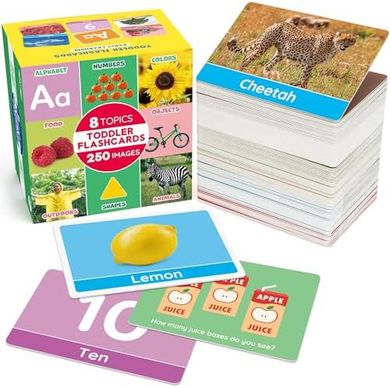BenBen Toddler Flash Cards: Alphabet, Numbers, Animals, Shapes, Colors