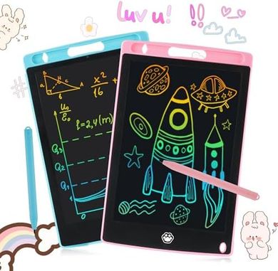LCD Writing Tablets (2-pack, 8.5", Blue & Pink)
