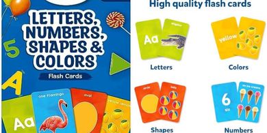 Skillmatics Toddler Flash Cards: Letters, Numbers, Shapes, Colors