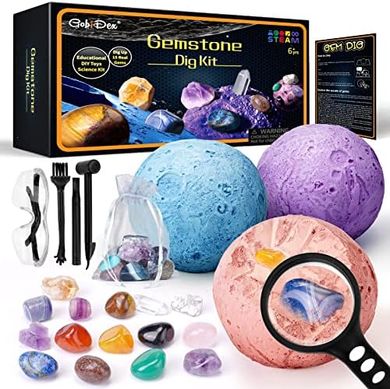GobiDex Gemstone Solar System Dig Kit for Kids (Ages 6+)