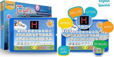 Boxiki Bilingual Tablet: Learn Spanish & English with ABC Games