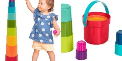 Battat Stacking Cups: 10-Piece Nesting Set (18m+)